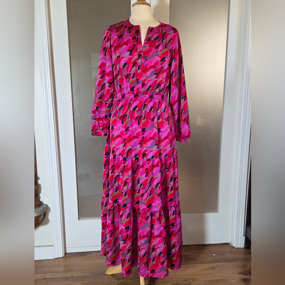 NWT NIC+ZOE Multicolor Long Sleeve Dress Large